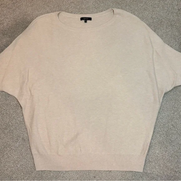 Quince Size M Cream Batwing Womens Sweater - Picture 1 of 8